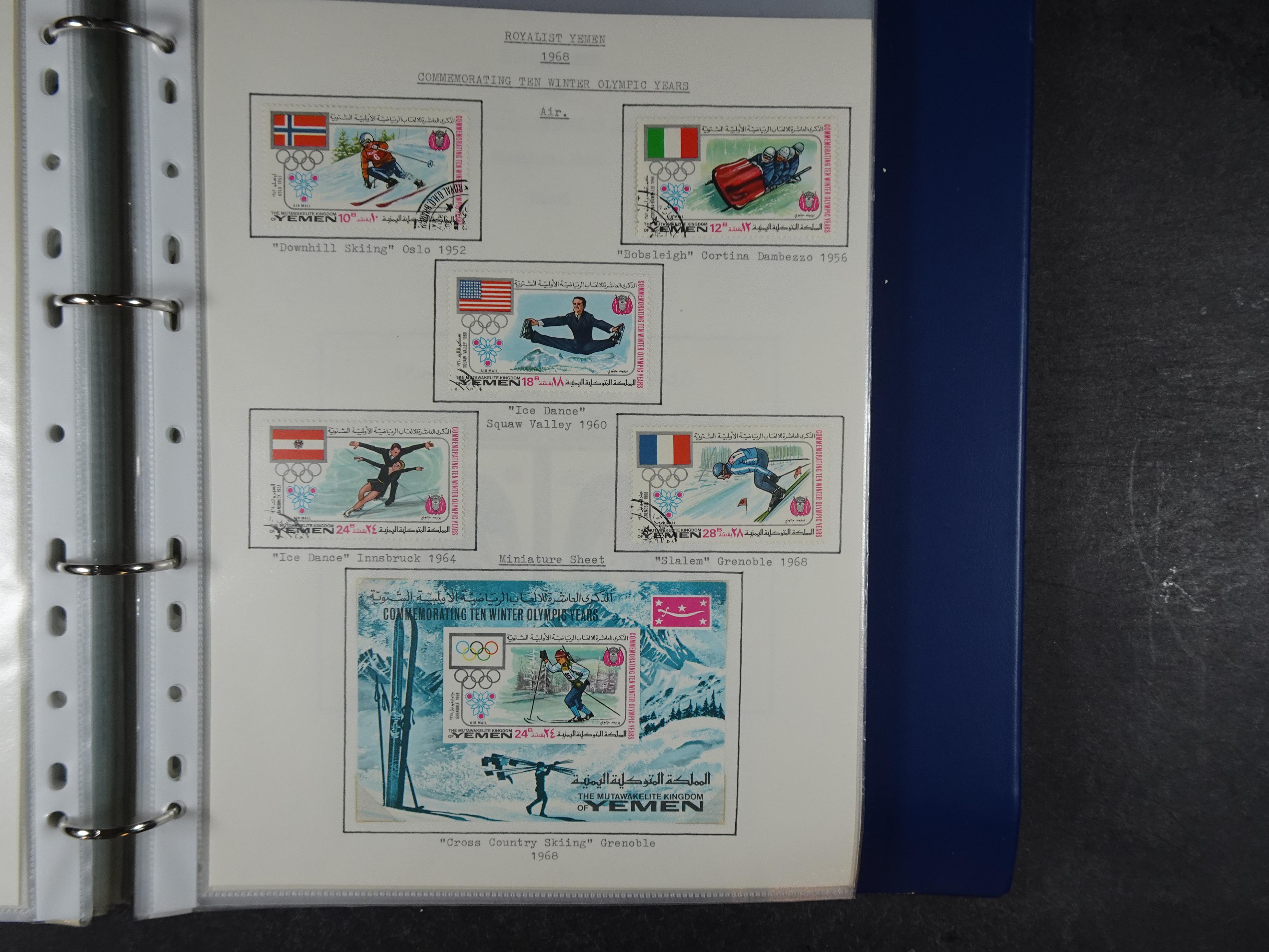 Mooie opgezette collectie veel deel gestempeld met betere blokken. 
Jaren 60 postfris. 65