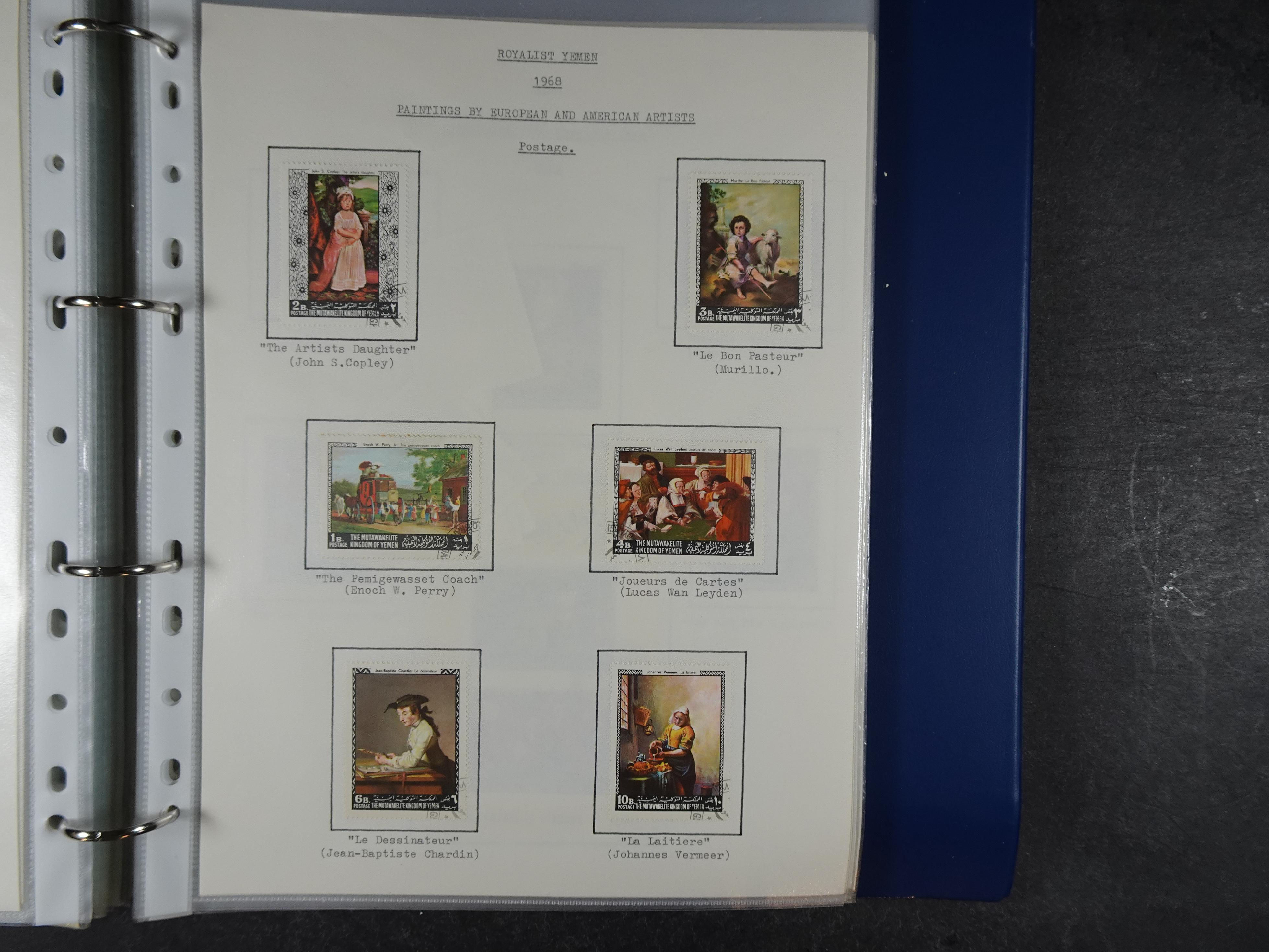 Mooie opgezette collectie veel deel gestempeld met betere blokken. 
Jaren 60 postfris. 67