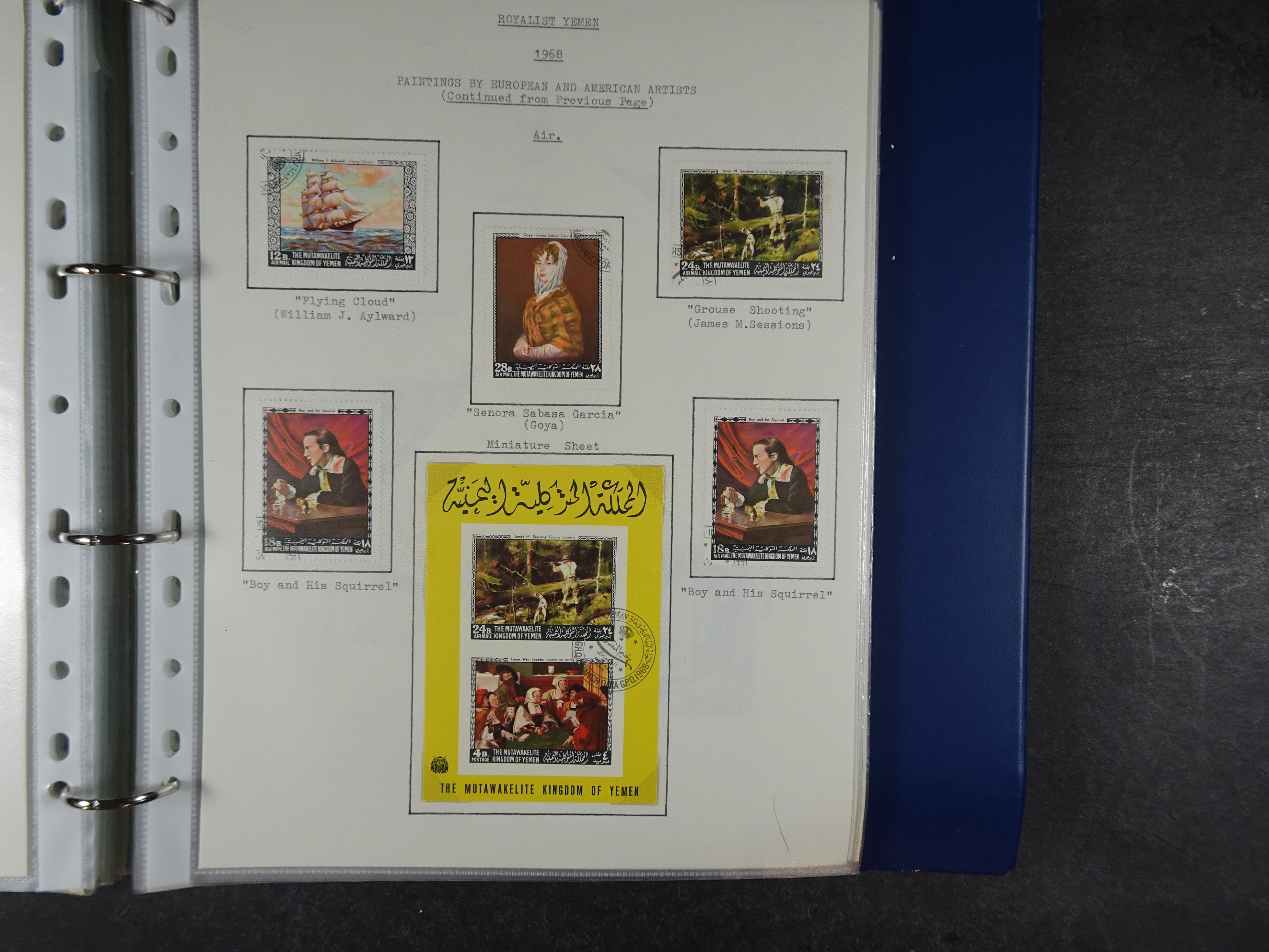 Mooie opgezette collectie veel deel gestempeld met betere blokken. 
Jaren 60 postfris. 69