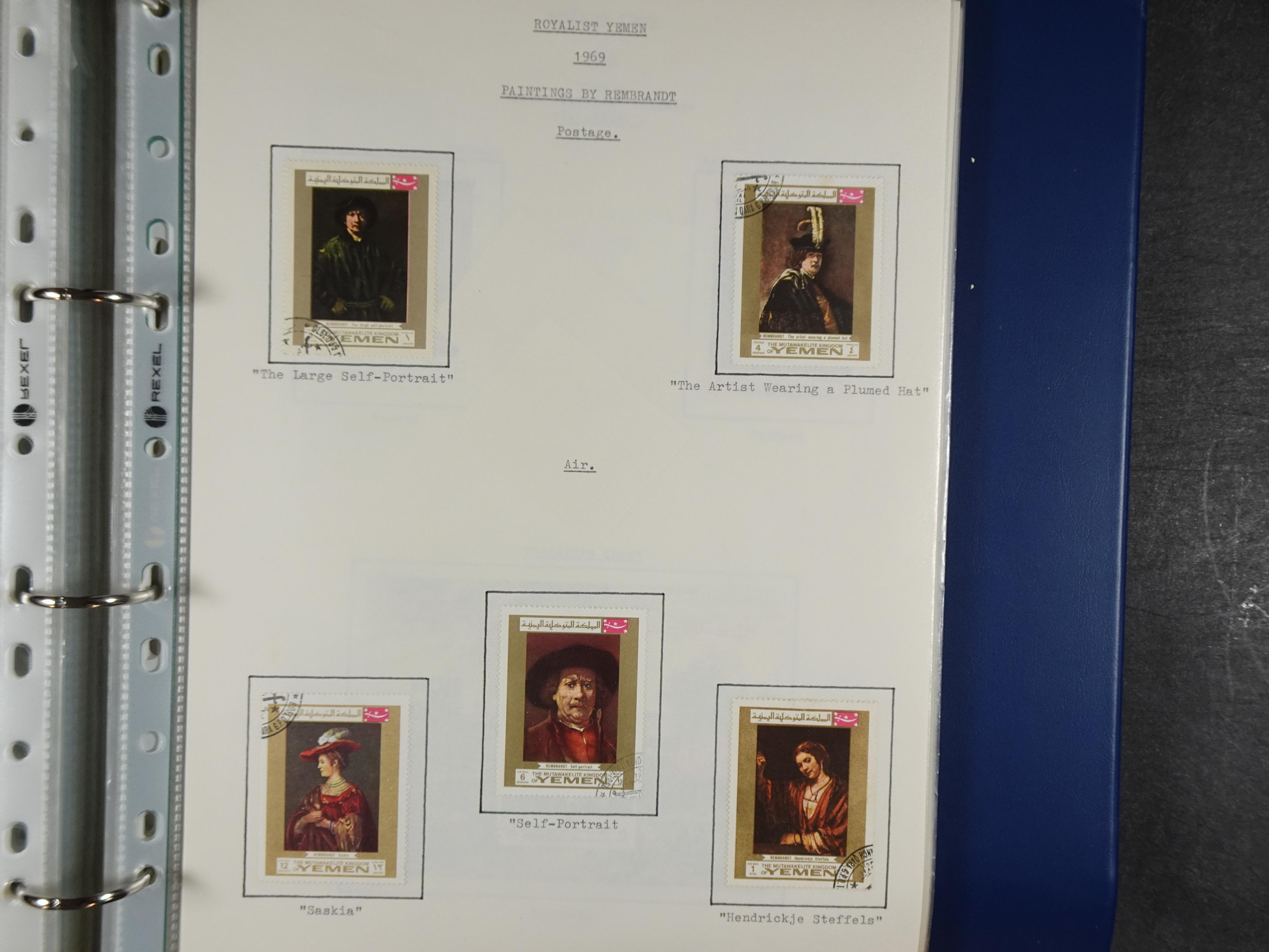 Mooie opgezette collectie veel deel gestempeld met betere blokken. 
Jaren 60 postfris. 84