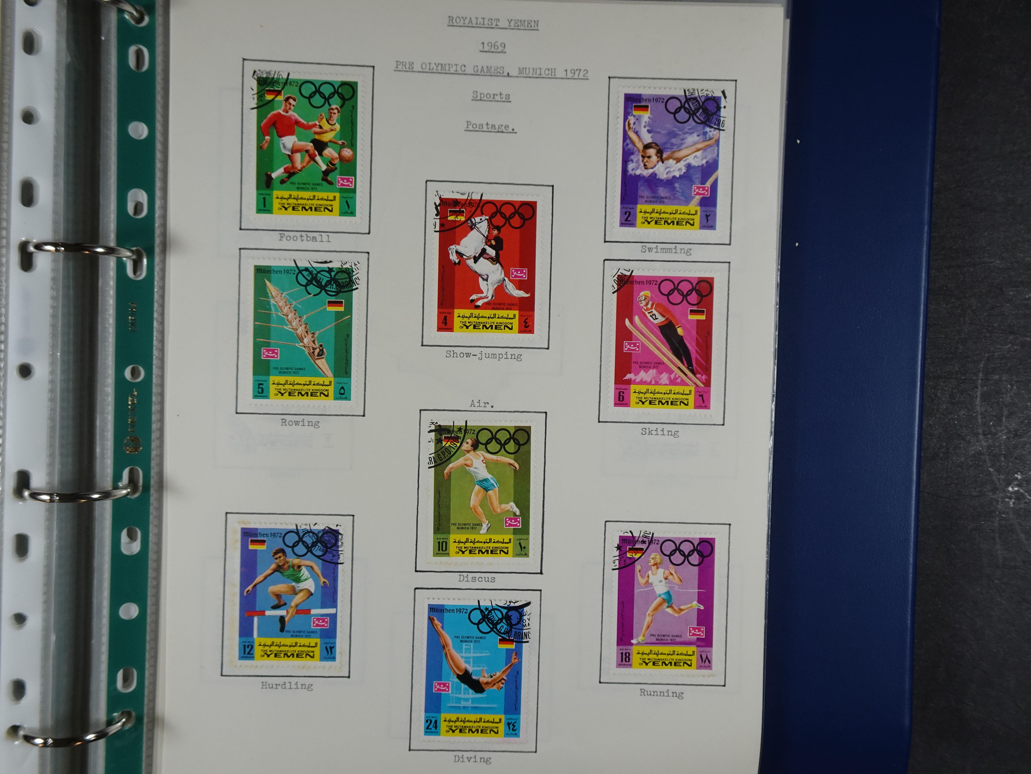 Mooie opgezette collectie veel deel gestempeld met betere blokken. 
Jaren 60 postfris. 87