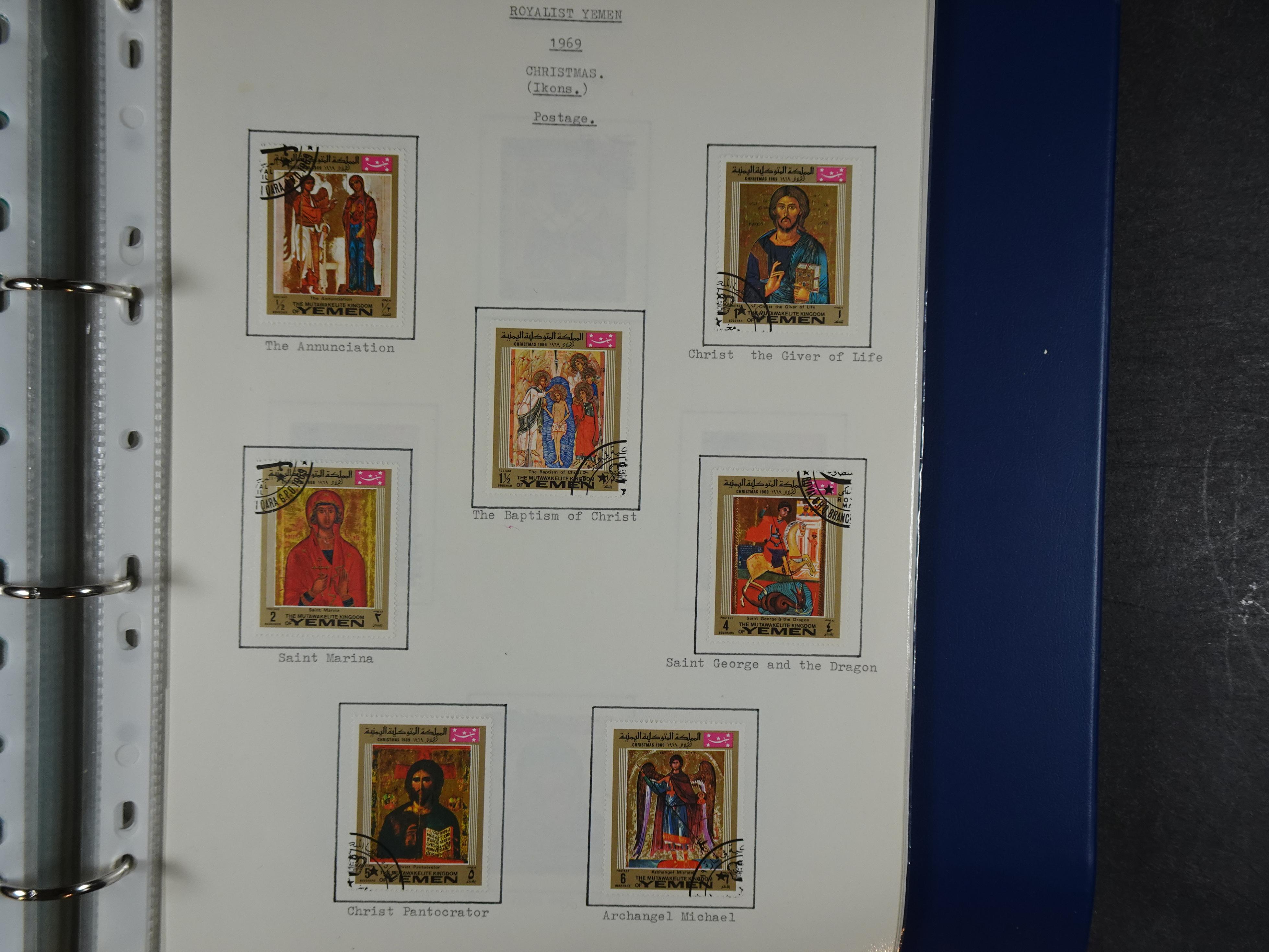 Mooie opgezette collectie veel deel gestempeld met betere blokken. 
Jaren 60 postfris. 92