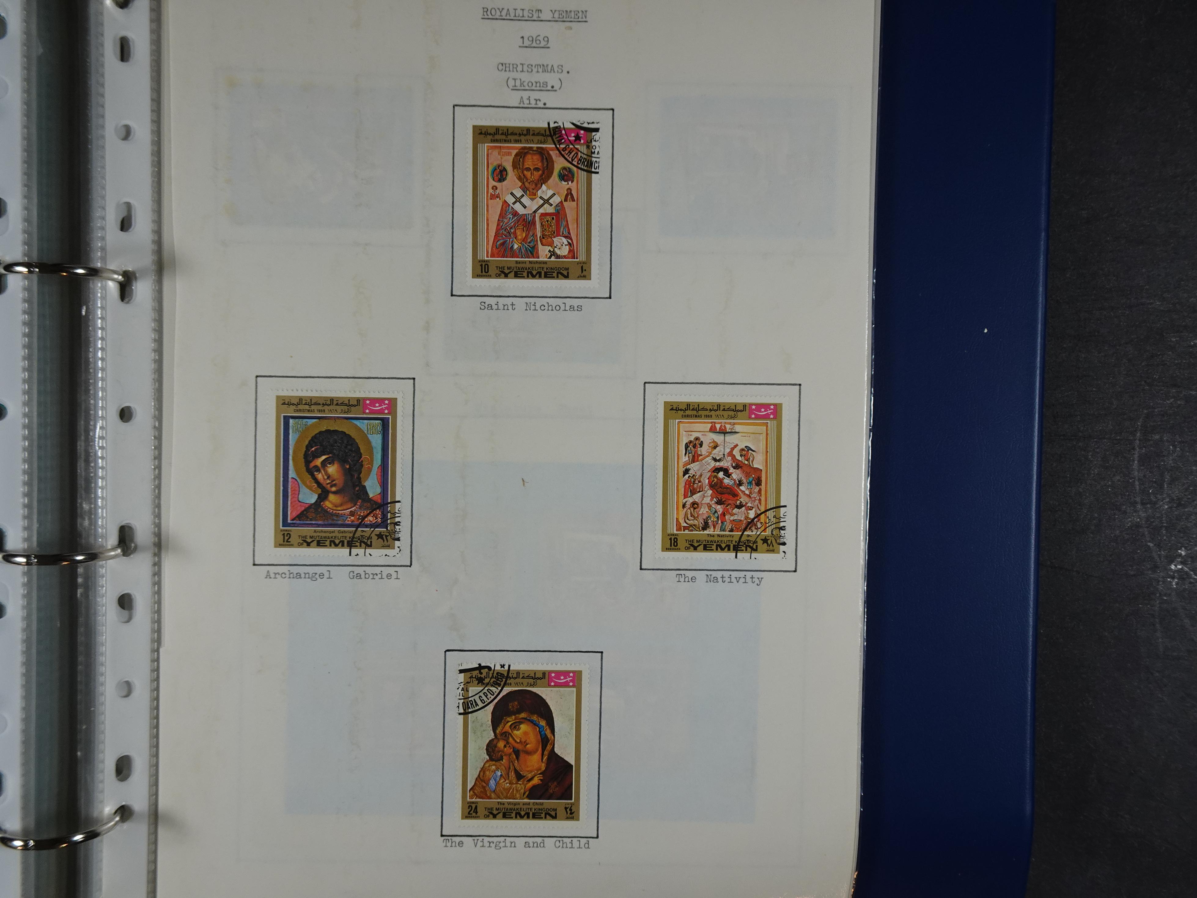 Mooie opgezette collectie veel deel gestempeld met betere blokken. 
Jaren 60 postfris. 93