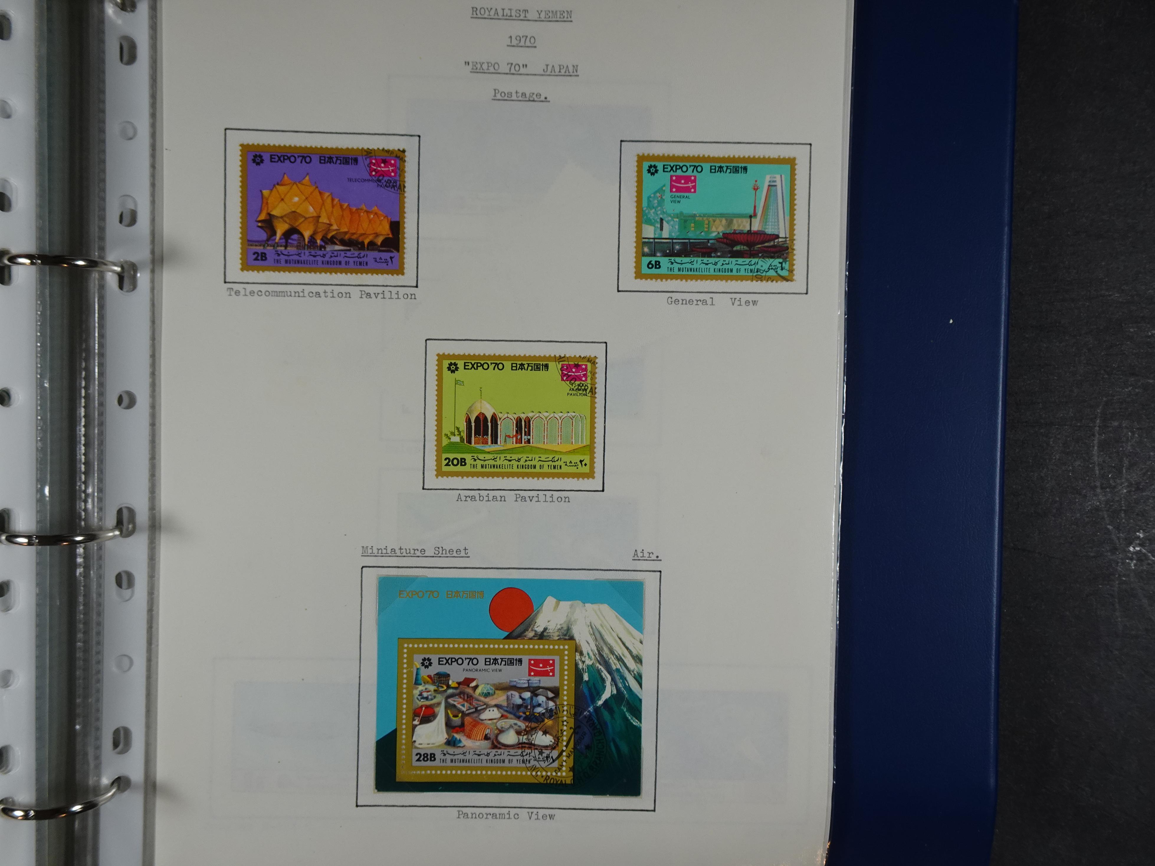 Mooie opgezette collectie veel deel gestempeld met betere blokken. 
Jaren 60 postfris. 95