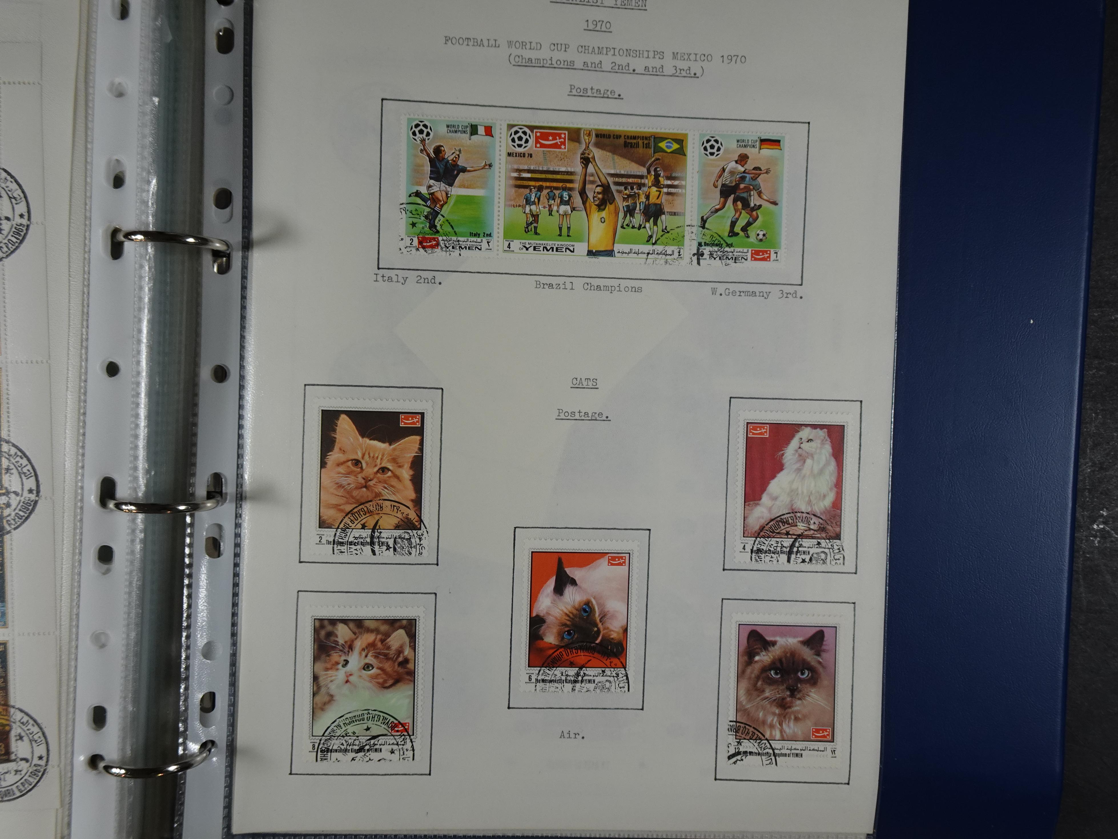 Mooie opgezette collectie veel deel gestempeld met betere blokken. 
Jaren 60 postfris. 117