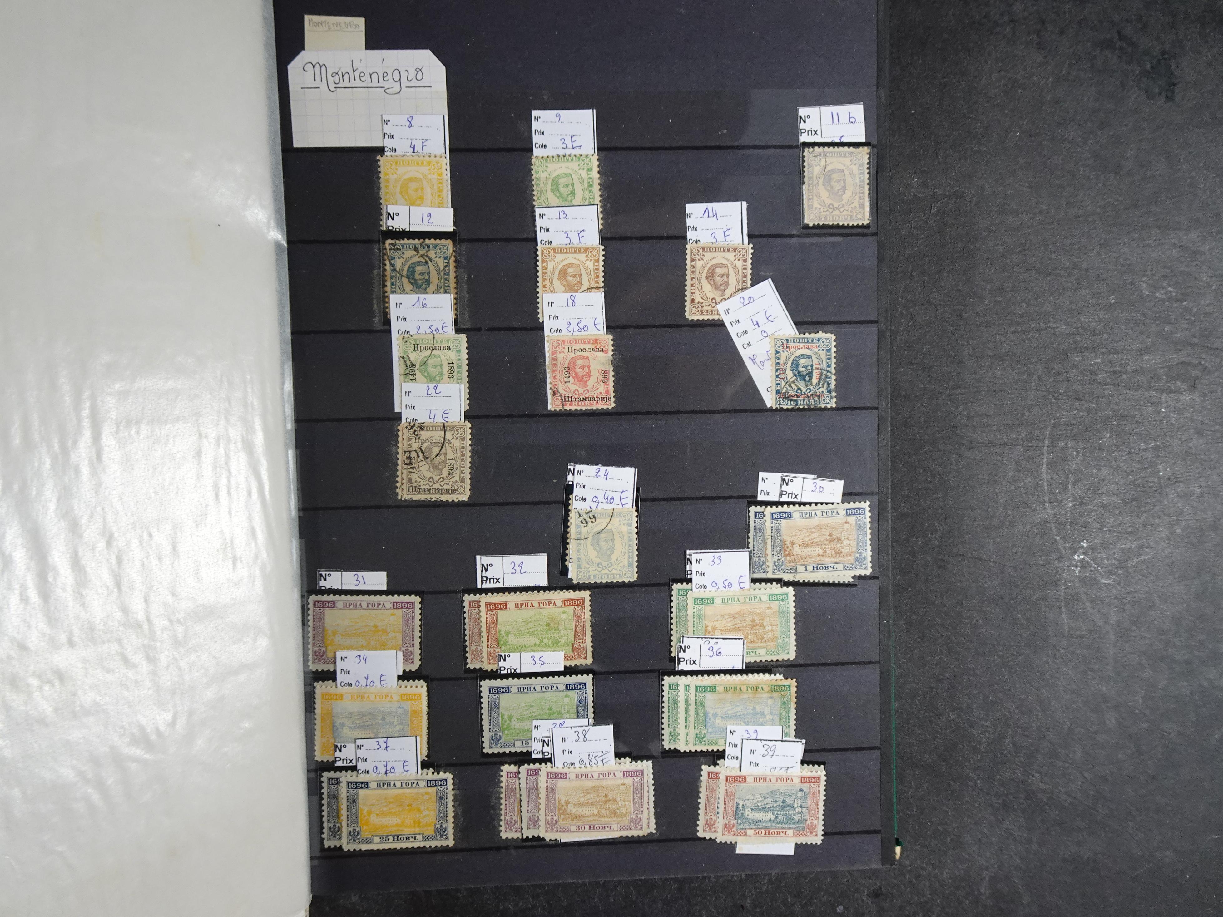 Verzameling klassiek materiaal met betere stempels daarbij Montenegro, Servië, Toeva (Niet vaak aangeboden). 42