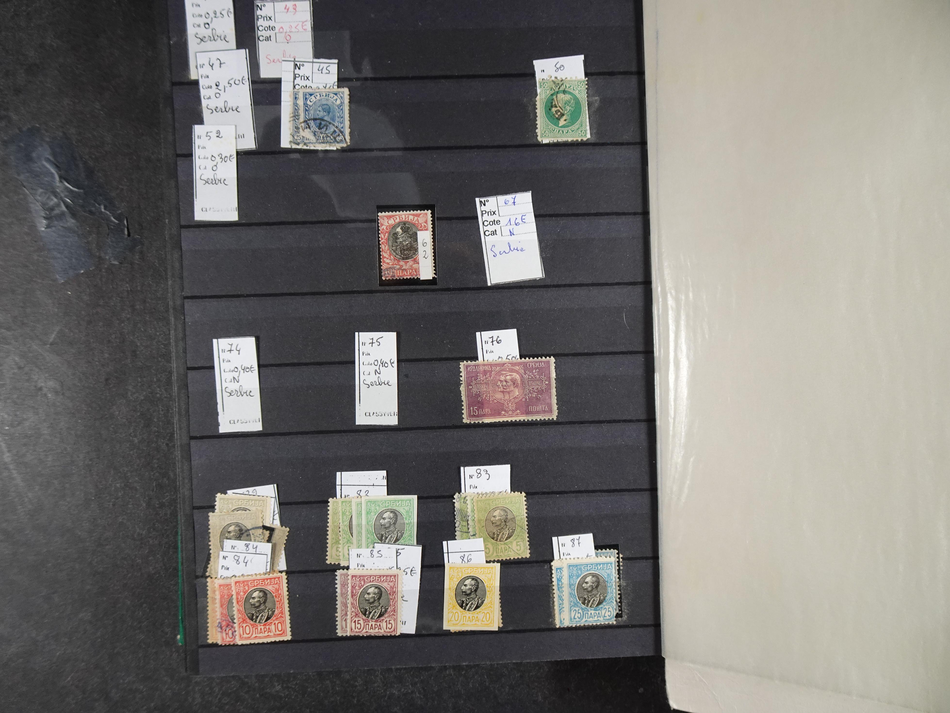 Verzameling klassiek materiaal met betere stempels daarbij Montenegro, Servië, Toeva (Niet vaak aangeboden). 47