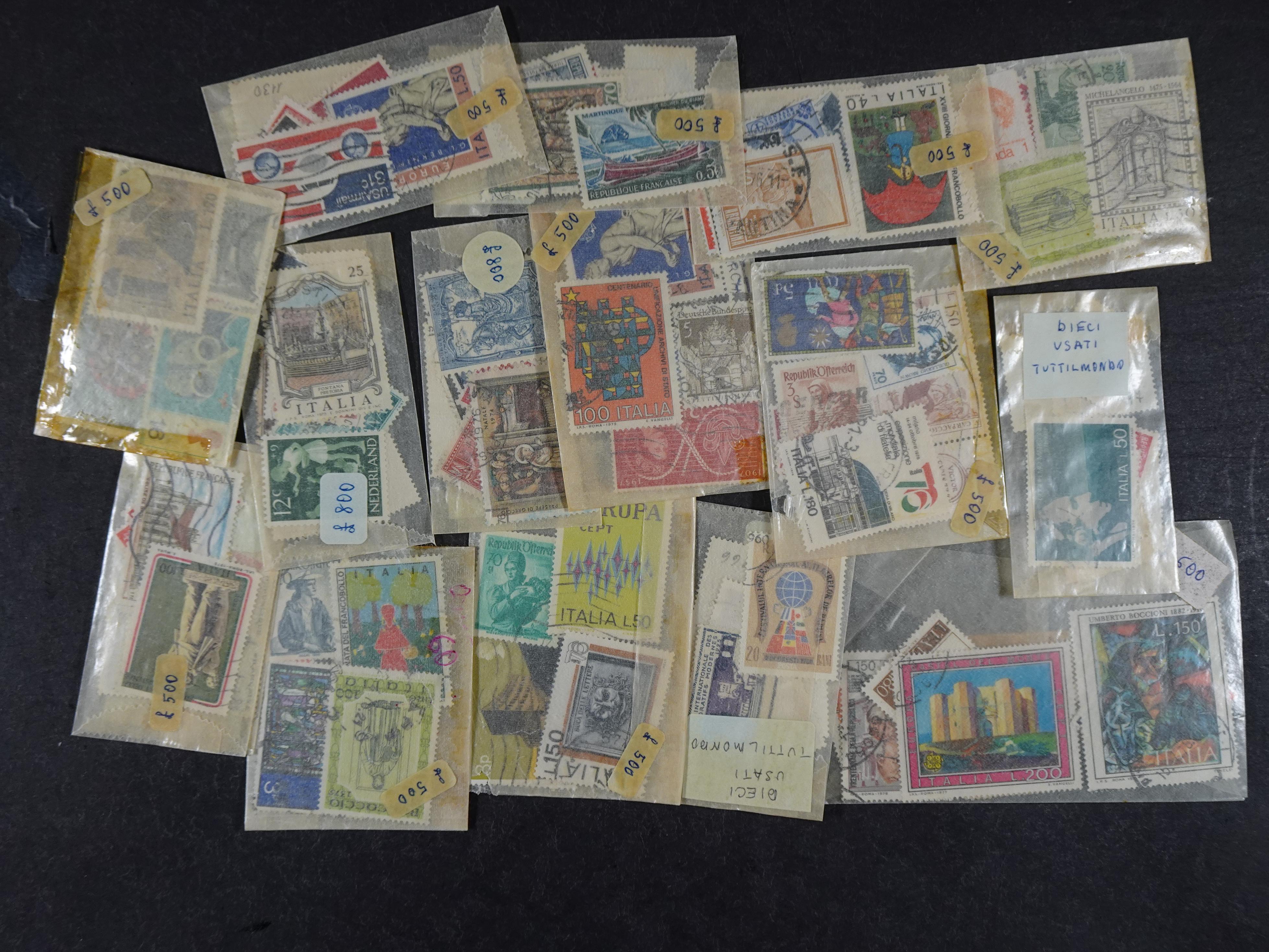 Gehele wereld in zakjes groten deels postfris. 4