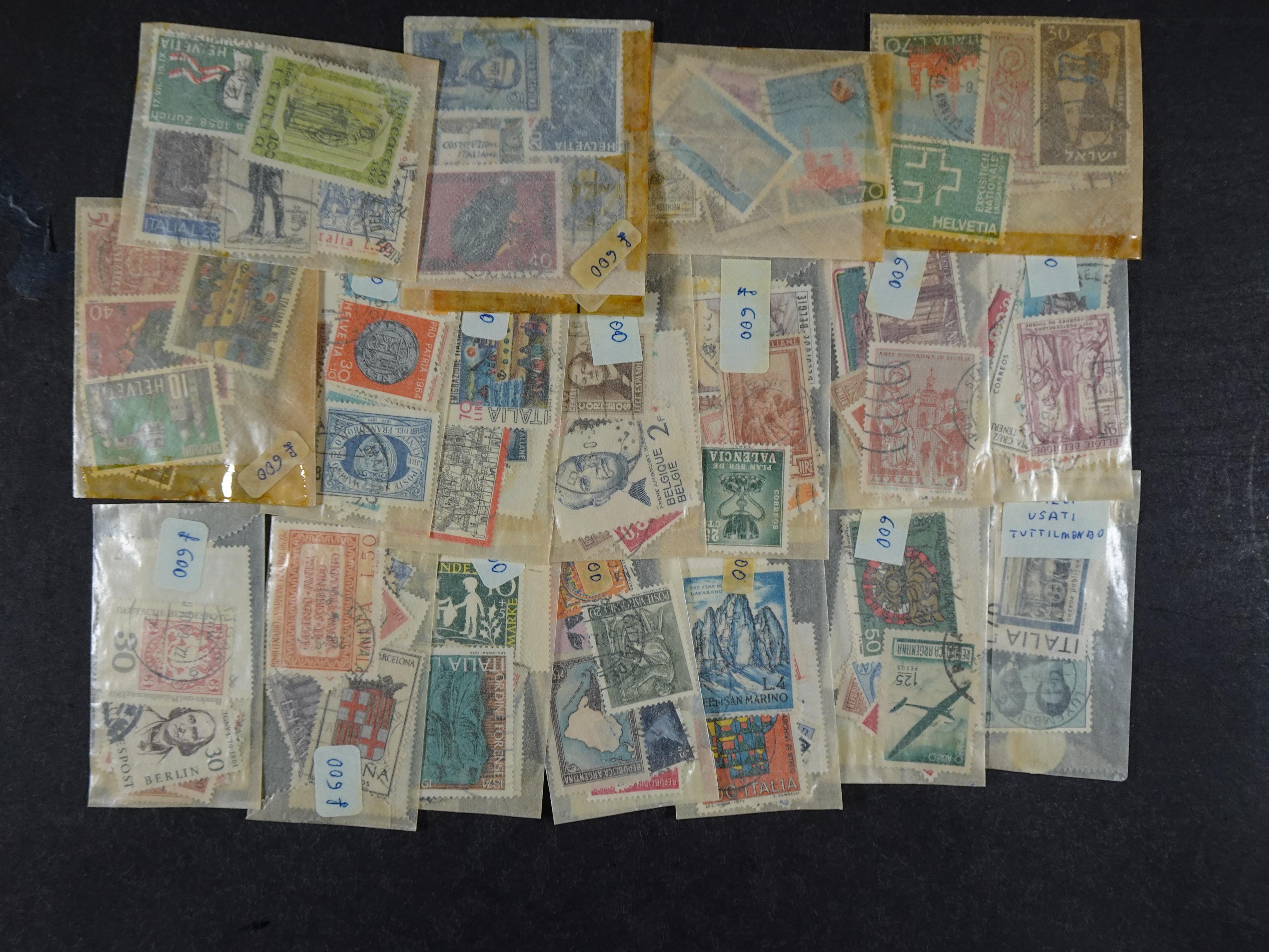 Gehele wereld in zakjes groten deels postfris. 8