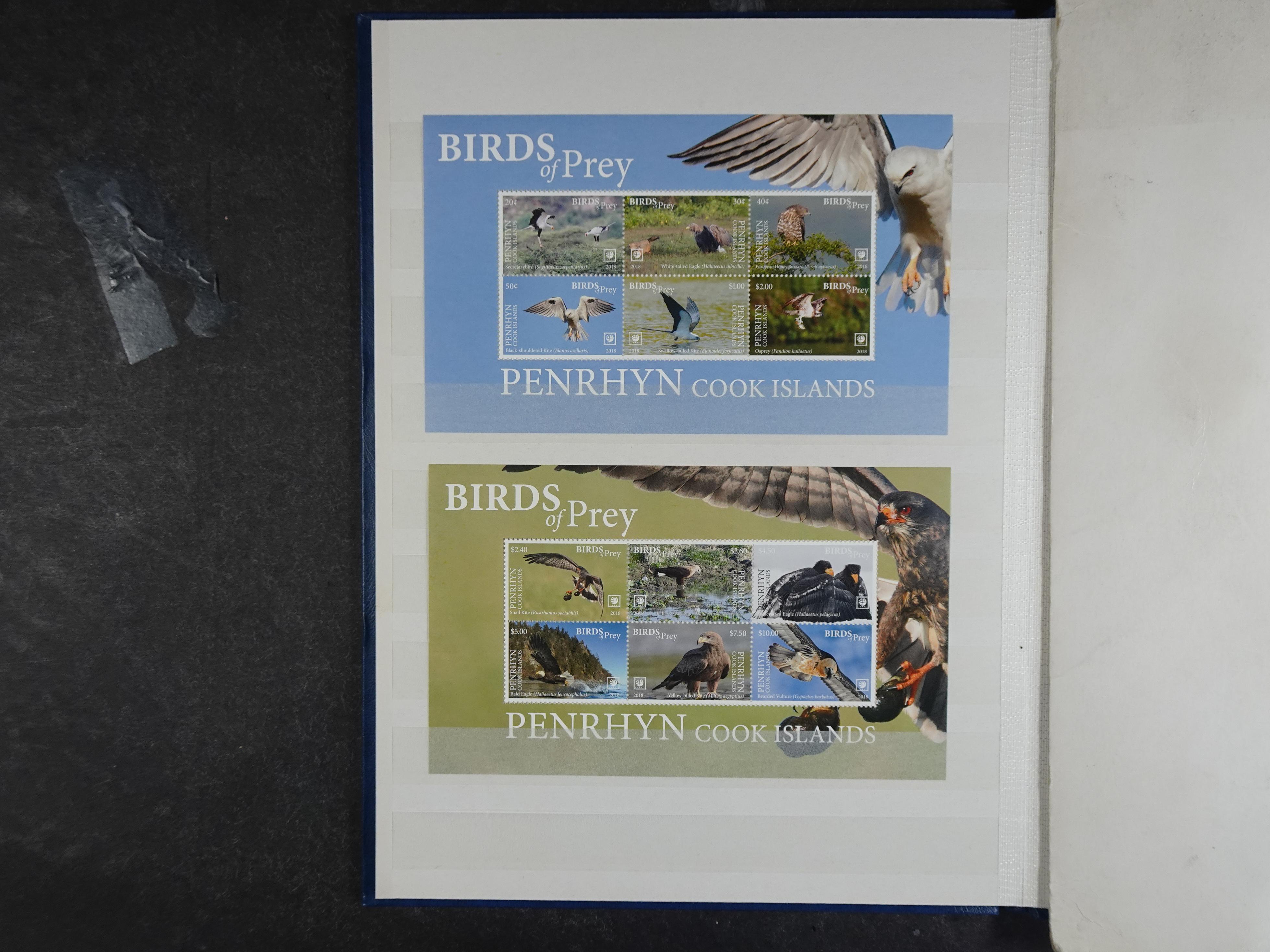 Mooie partij blokken 
Cook Island.
Roof vogels.
Leuke waarde. 7