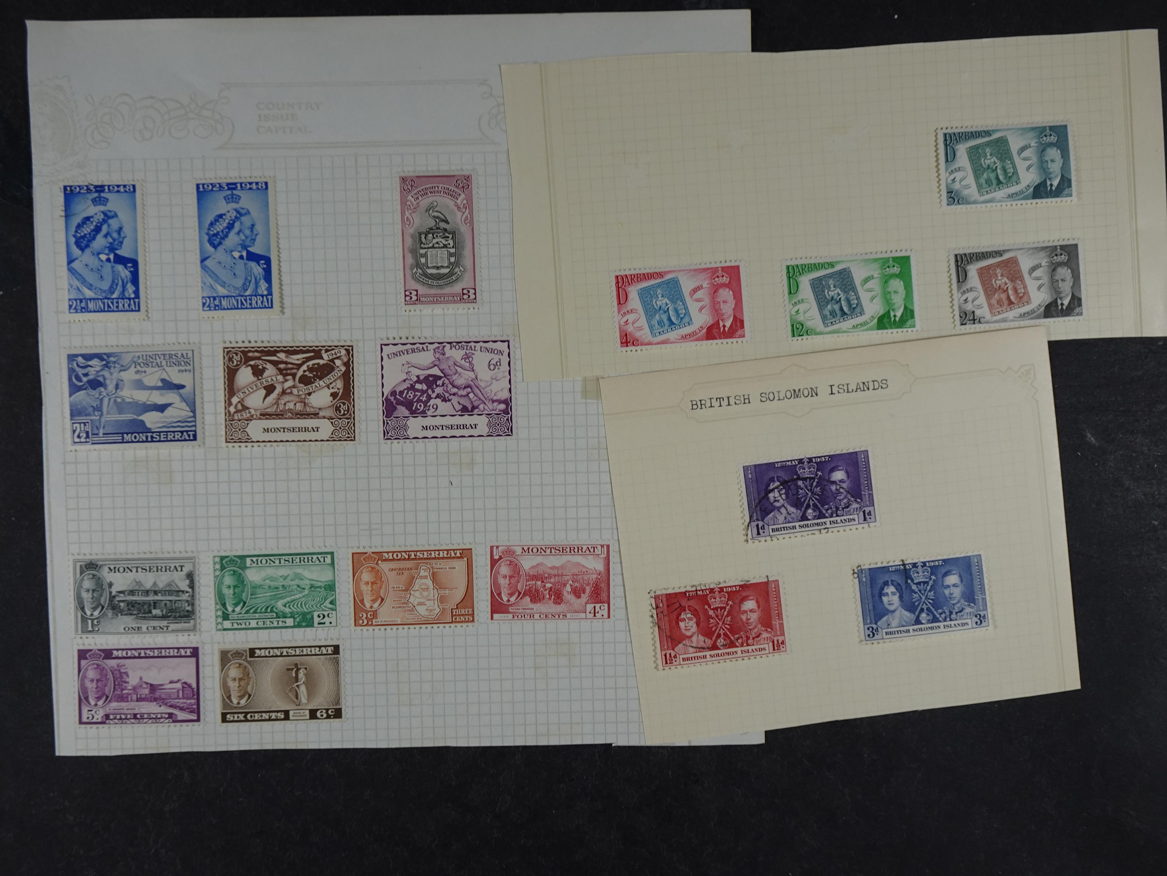 Doos met allerlei materiaal diverse betere zegels en fraaie stempels.
 7