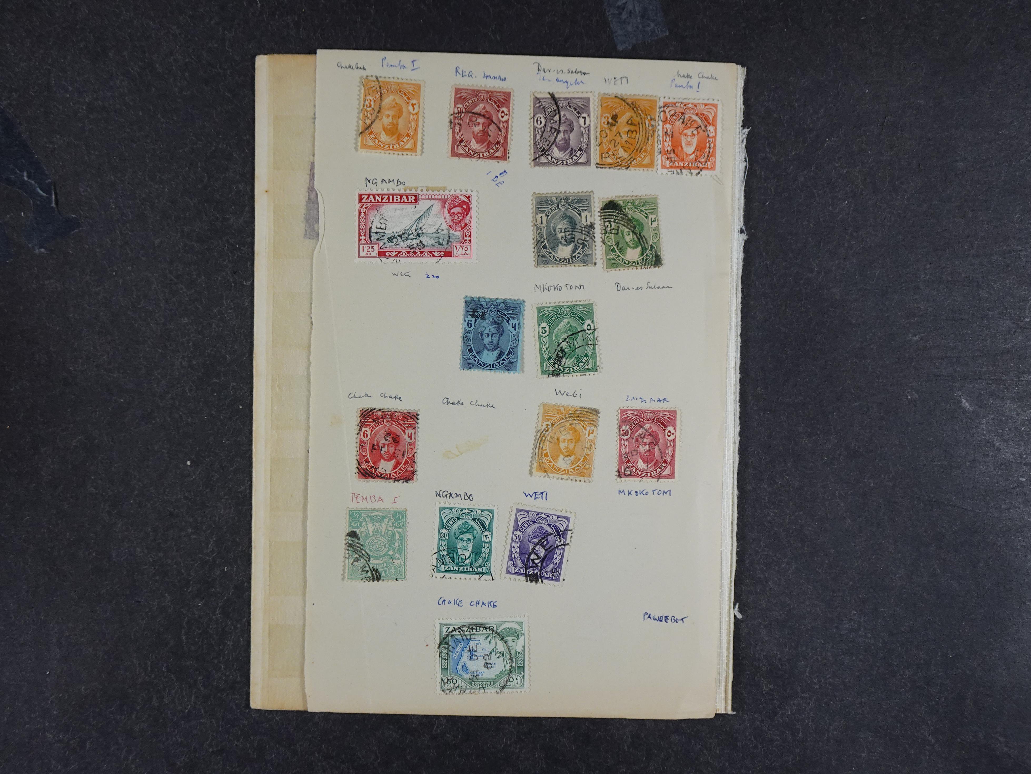 Geweldig uitzoek doos met zeer fraai materiaal van onder andere Zanzibar, Tanganyiga, stempels en geweldig hoge cat waarde. 10