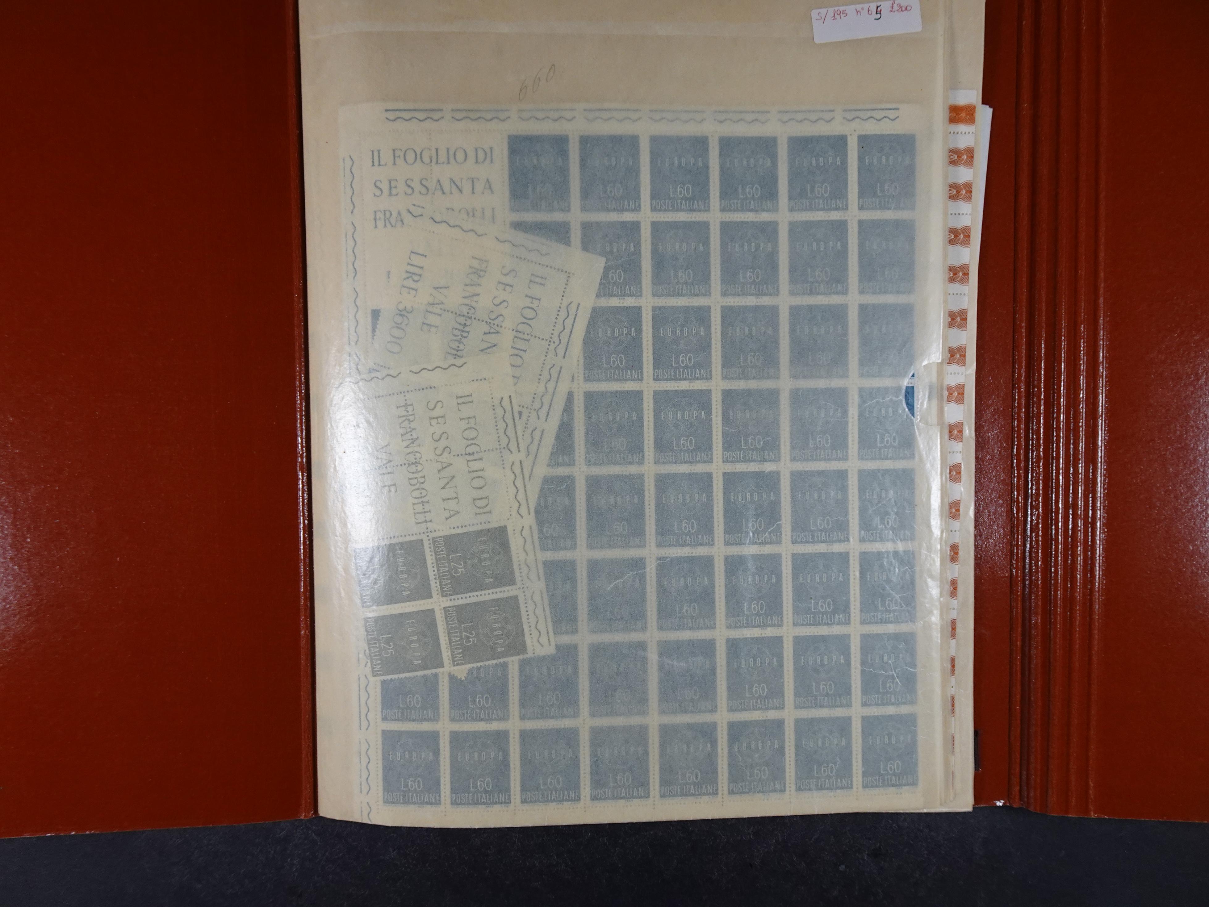 Giga partij postfris materiaal engros materiaal, vellen, veldelen etc. Zeer hoge cat waarde. 40