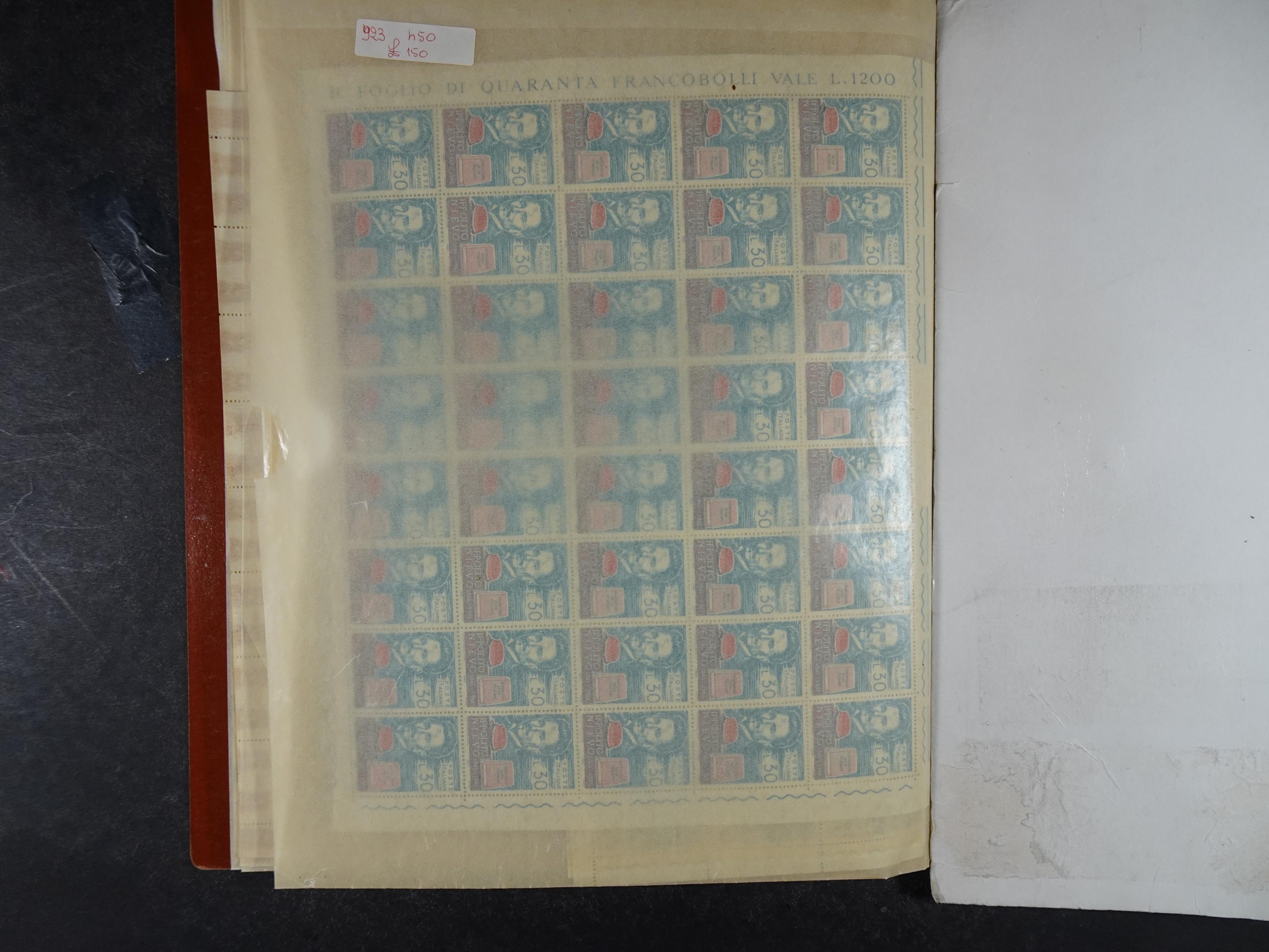 Giga partij postfris materiaal engros materiaal, vellen, veldelen etc. Zeer hoge cat waarde. 45