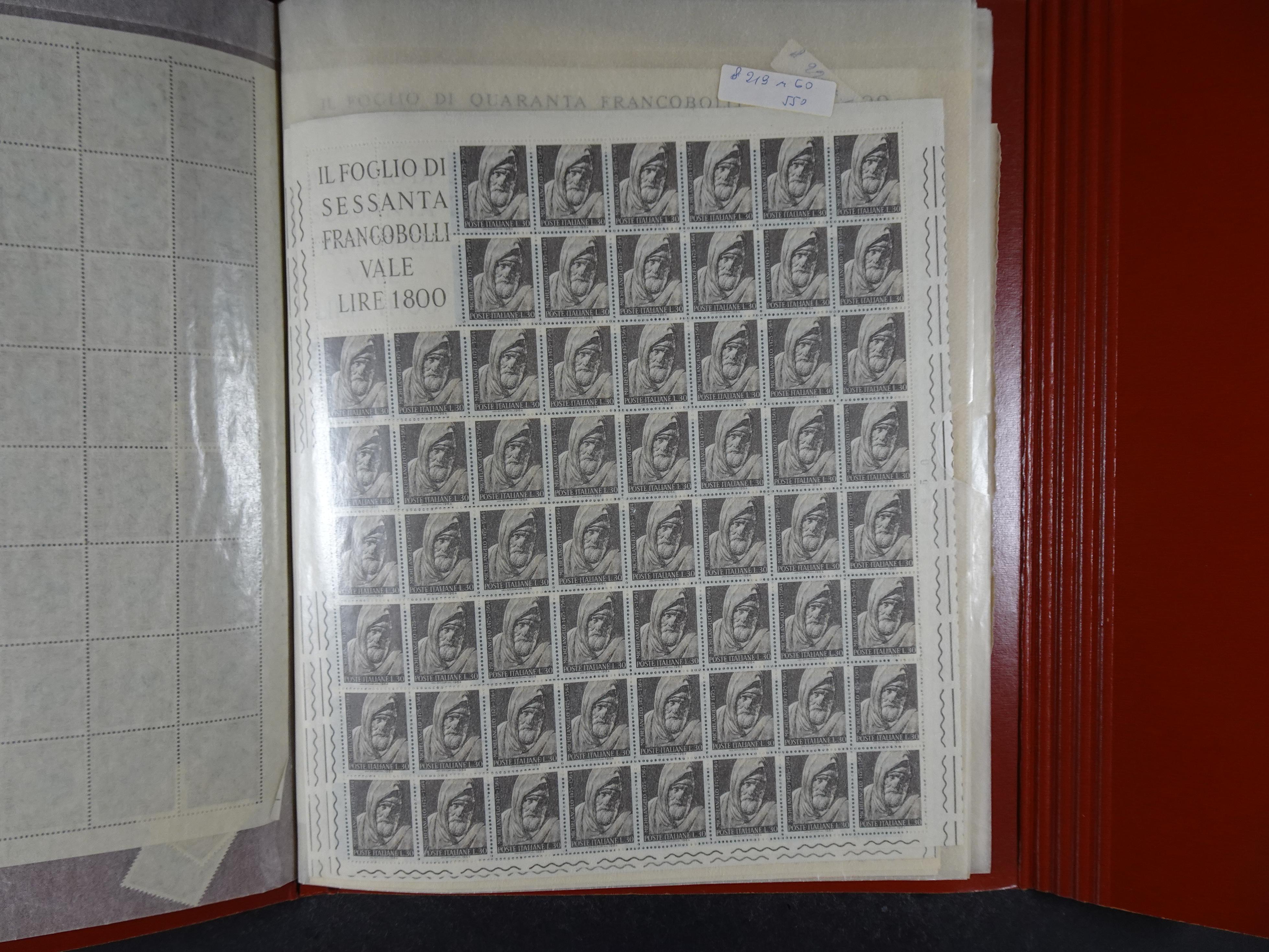 Giga partij postfris materiaal engros materiaal, vellen, veldelen etc. Zeer hoge cat waarde. 49