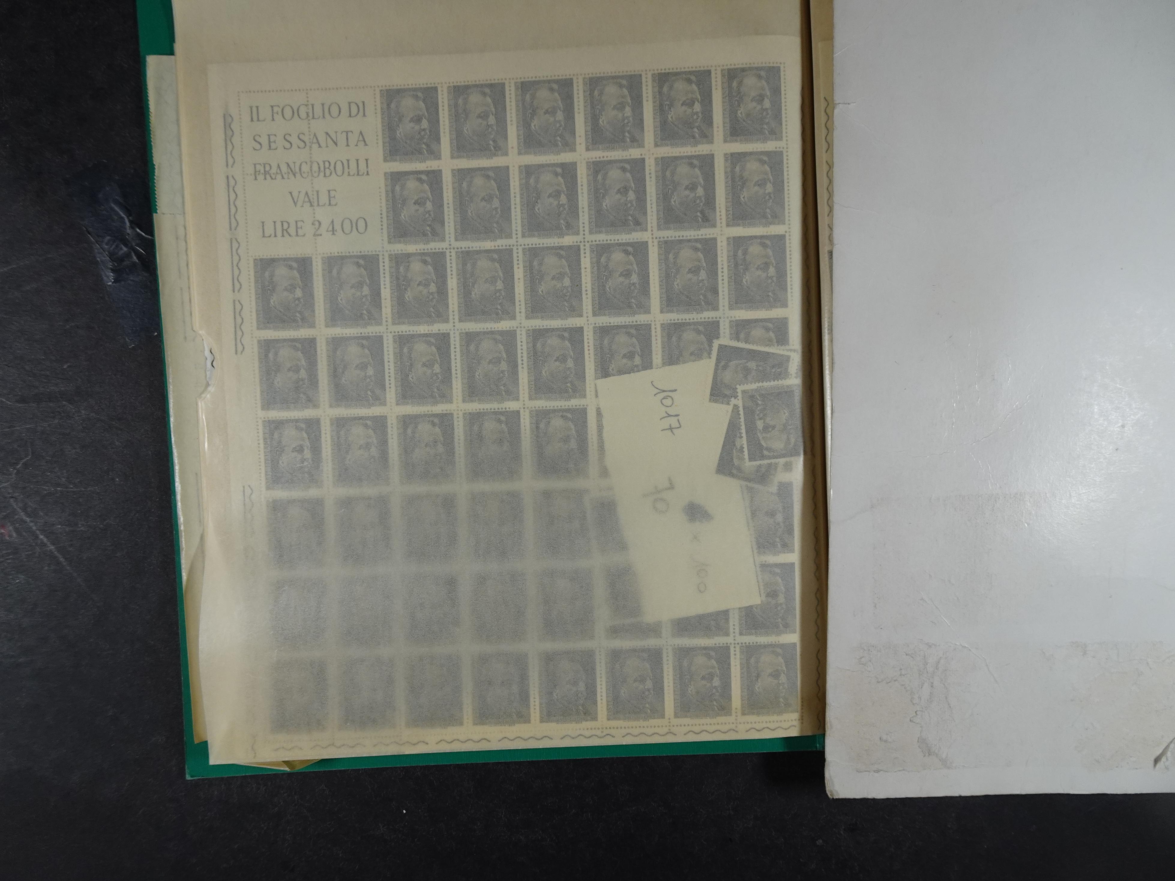 Giga partij postfris materiaal engros materiaal, vellen, veldelen etc. Zeer hoge cat waarde. 70