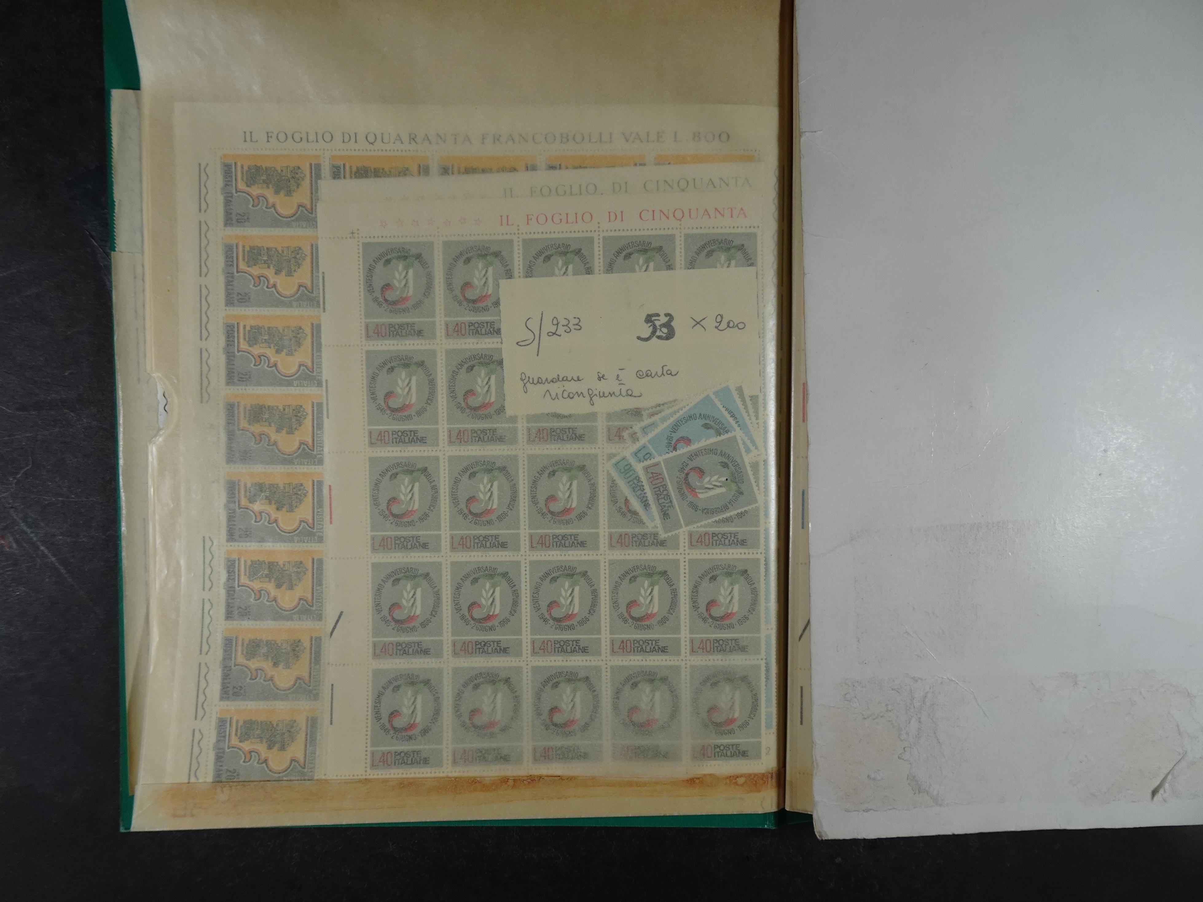 Giga partij postfris materiaal engros materiaal, vellen, veldelen etc. Zeer hoge cat waarde. 72