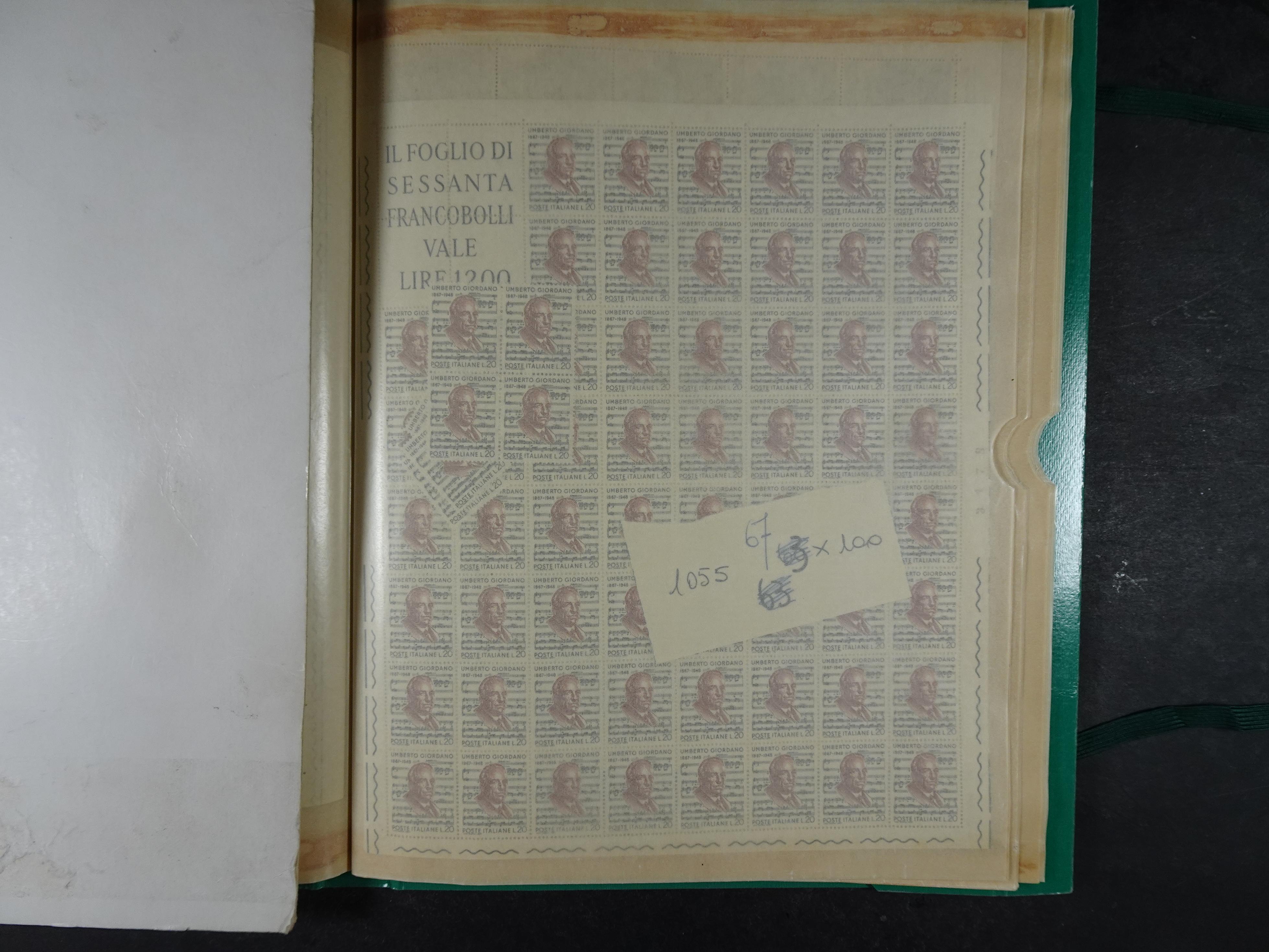 Giga partij postfris materiaal engros materiaal, vellen, veldelen etc. Zeer hoge cat waarde. 90