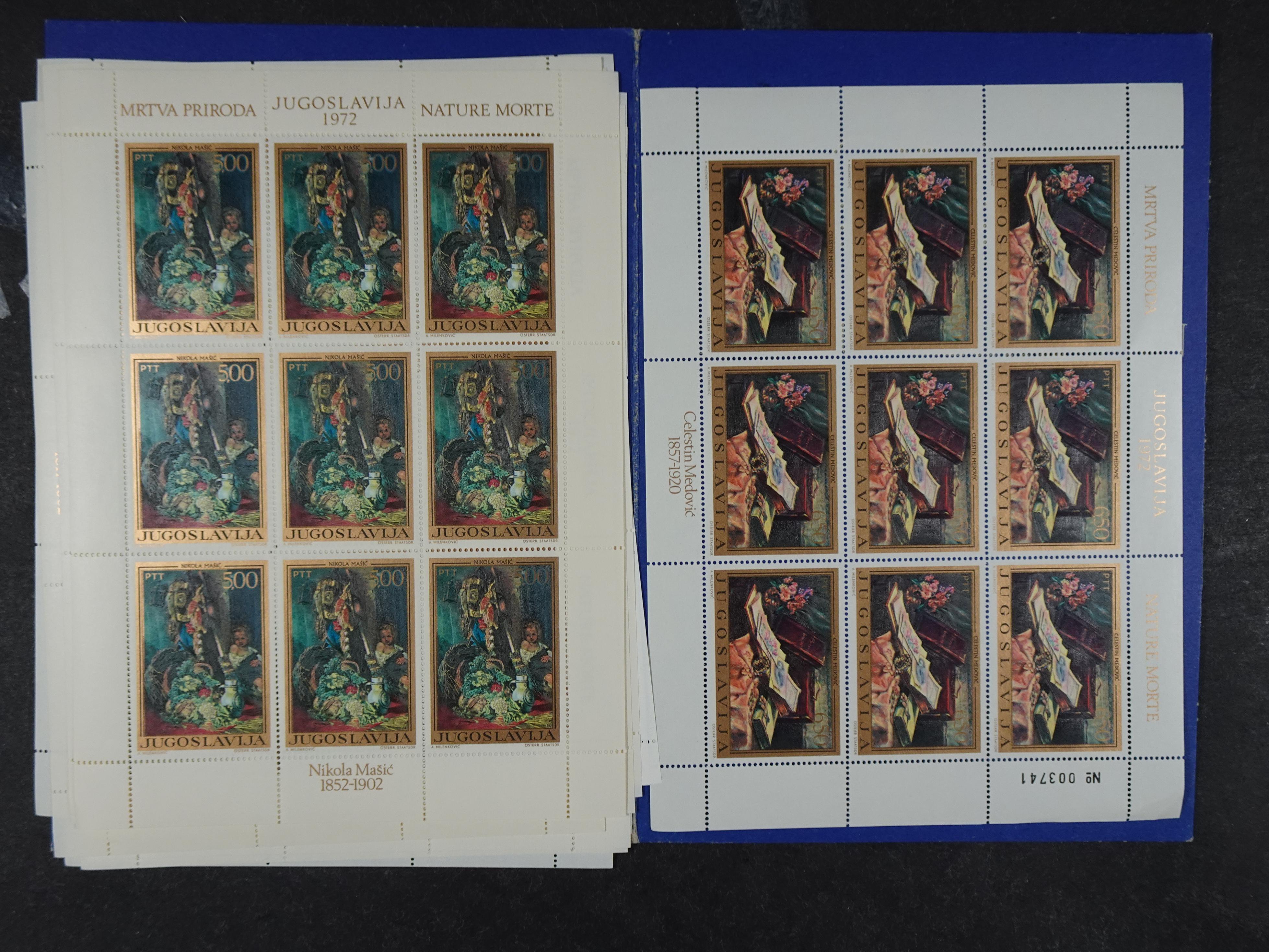 Doos postfrisse materiaal. 
Enorme hoeveelheid onder andere Joegoslavië. Liechtenstein. Etc.
Koopje. 89