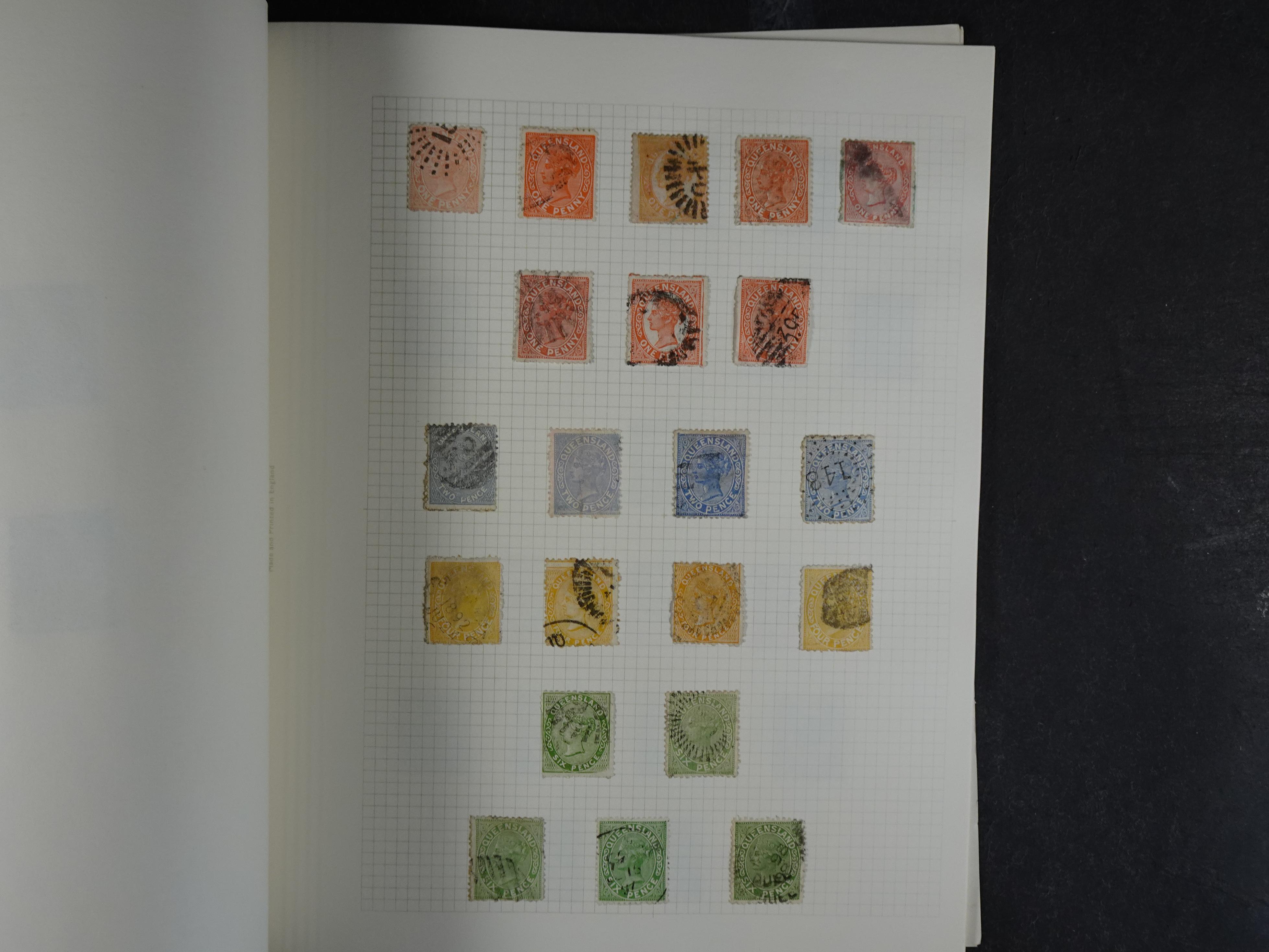 Prachtige collectie div, deels Australische staten waar onder beter materiaal en sommige prachtige stempels.
Zeer bijzonder. 12