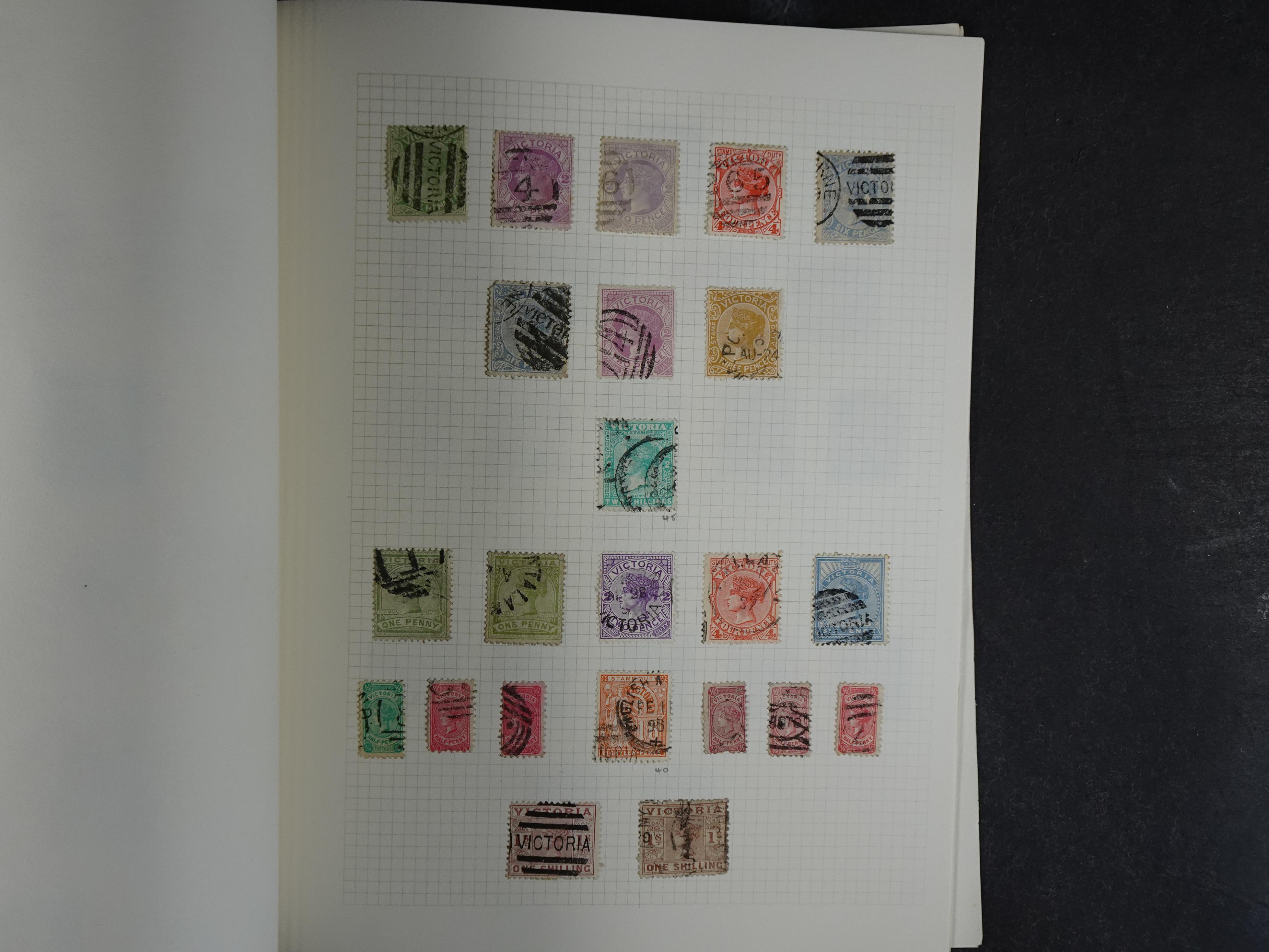 Prachtige collectie div, deels Australische staten waar onder beter materiaal en sommige prachtige stempels.
Zeer bijzonder. 23