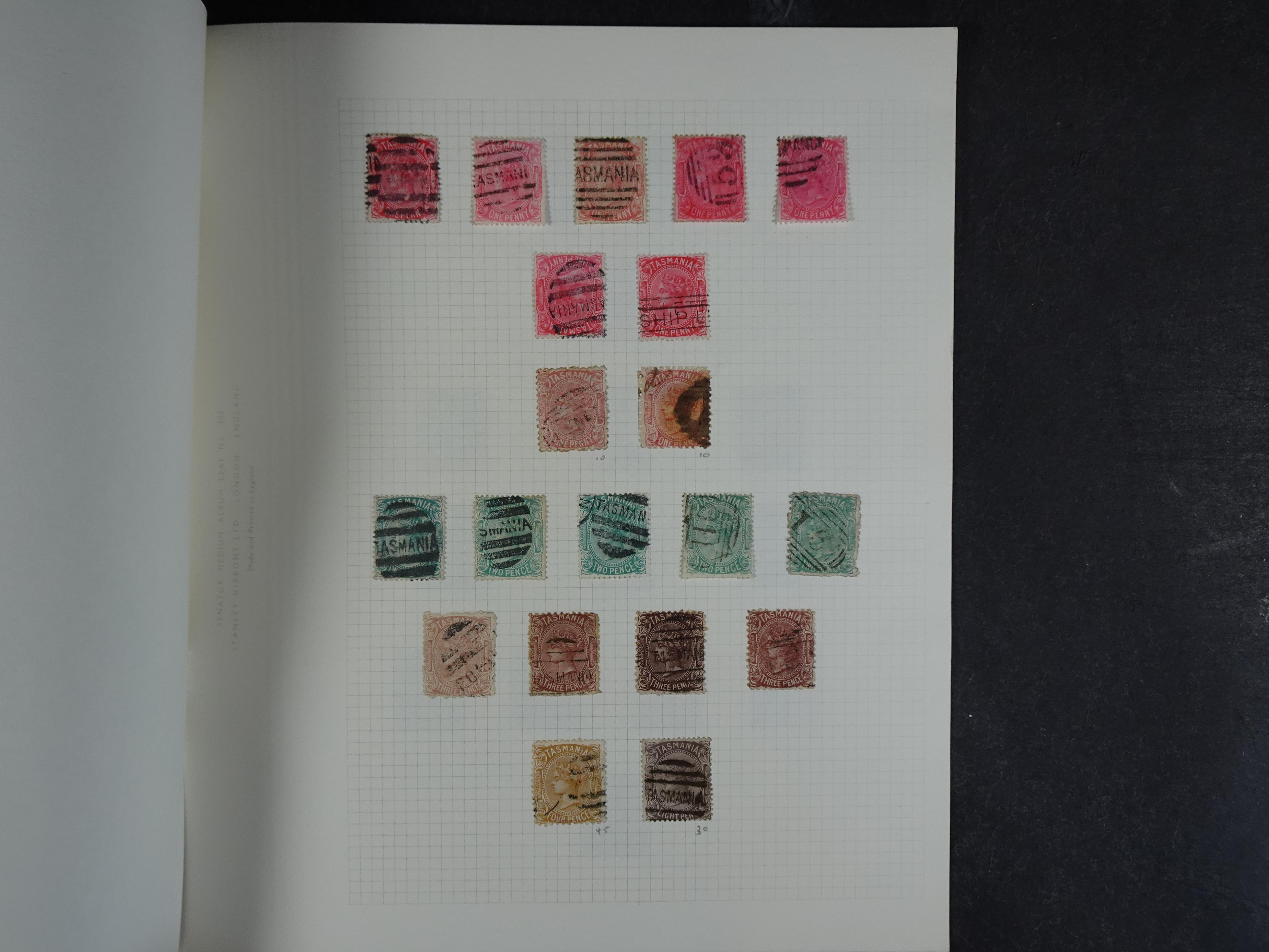 Prachtige collectie div, deels Australische staten waar onder beter materiaal en sommige prachtige stempels.
Zeer bijzonder. 32