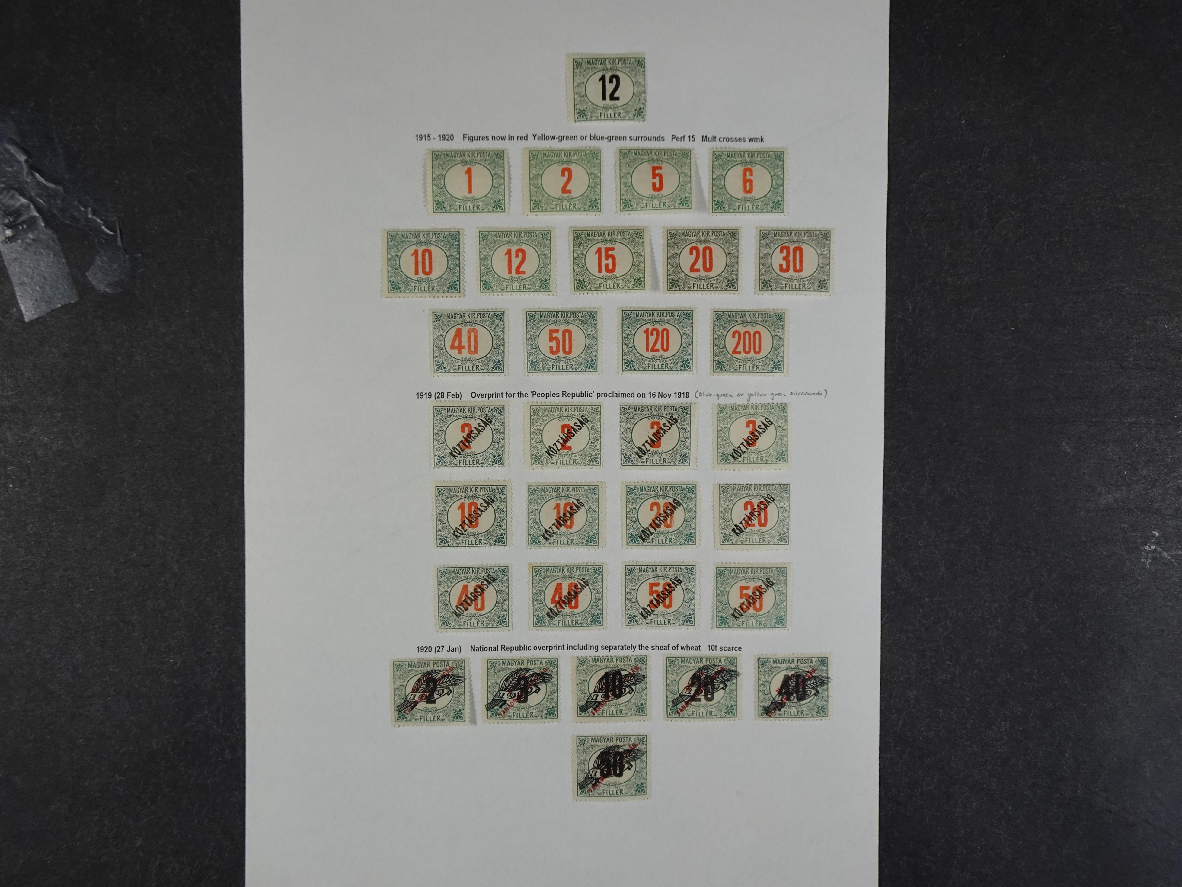 Doos met velerlei verrassingen waar onder betere zegels.
FUNDGRUBE. 12